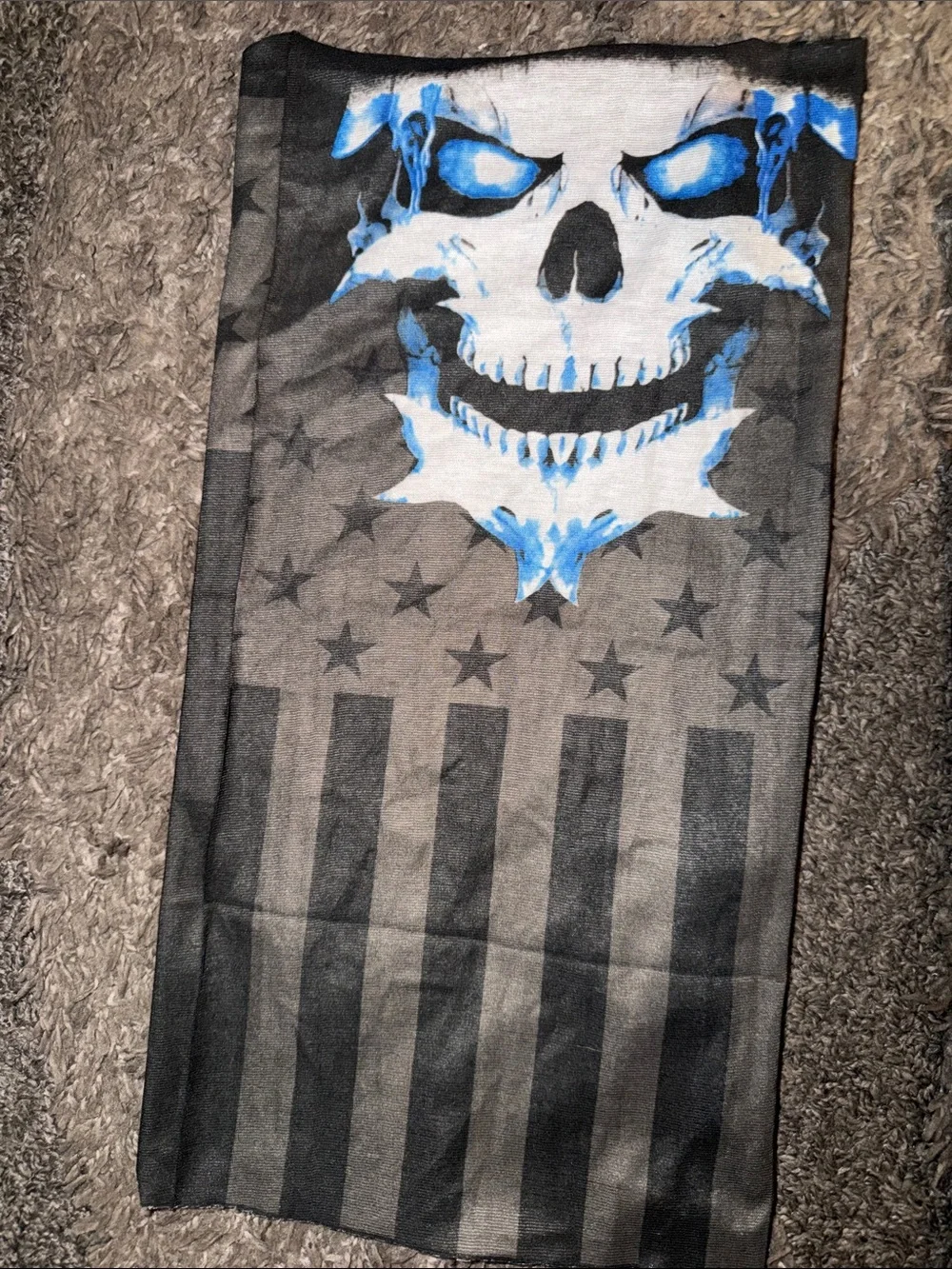 Skull Flag Neck Gaiter Face Mask & More– Black and Blue-Various Styles 1-35